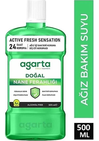Agarta Doğal Ağız Bakım Suyu 500 ml Nane Özlü