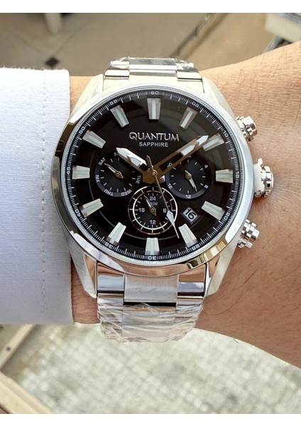 10 Atm Su Geçirmez Kadranı Siyah Çelik Erkek Kol Saati