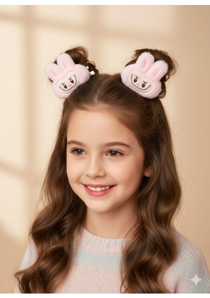 Denes Life Labubu 2'li Lastik Kız Çocuk Toka