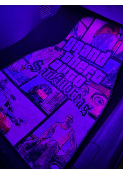 Gta San Andreas Kapak Tasarımlı Dijital Baskılı Dekor Paspas-Oto Aksesuar modelleri