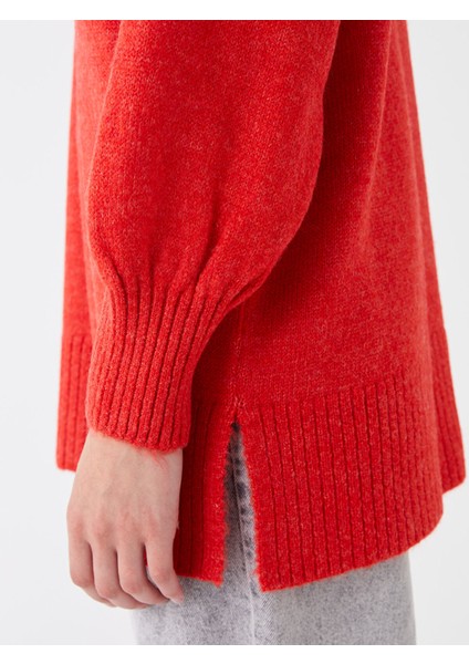 Yeni Sezon Yarım Balıkçı Yaka Oversize Kadın Triko Tunik fırsatları