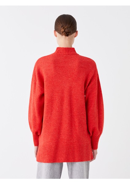 Yeni Sezon Yarım Balıkçı Yaka Oversize Kadın Triko Tunik indirimleri