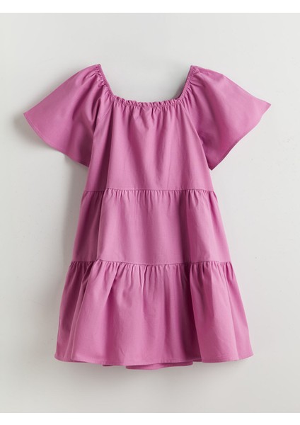 Yeni Sezon Kare Yaka Kız Çocuk Elbise fırsatları