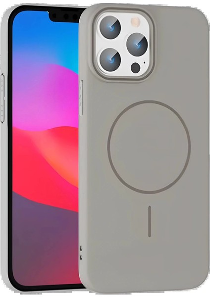 iPhone 15 Pro Max Broş Magsafe Kapak - Titan Gri