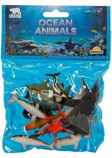Bfs 0704 Okyanus Hayvanları Poşetli Hayvan Oyun Seti