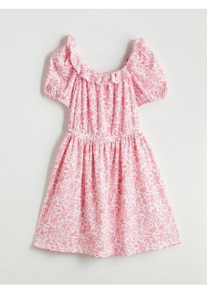 Yeni Sezon Çiçekli Kız Çocuk Elbise