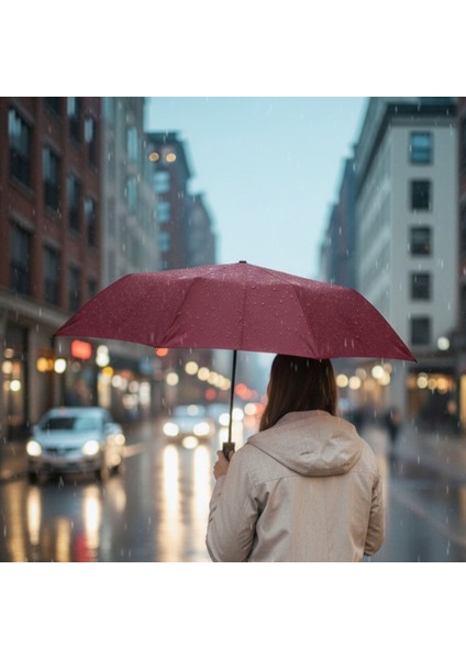 Bordo Kılıflı Otomatik Kompakt Şemsiye modelleri