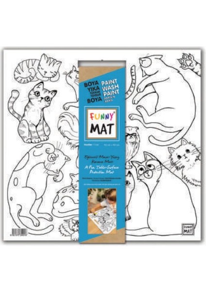 Funny Mat - Kediler 40X40CM