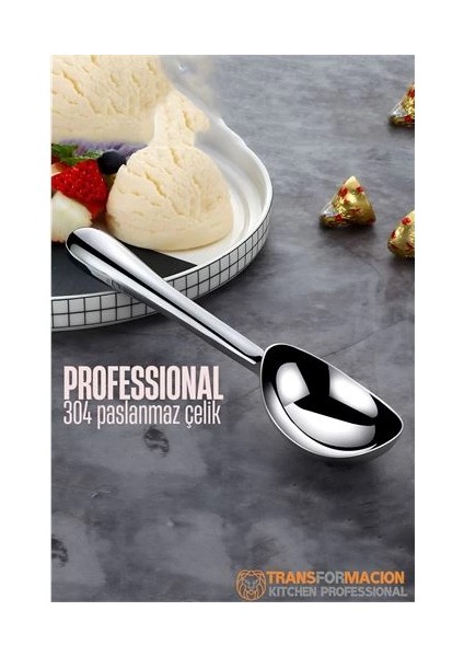 Dondurma Kaşığı - Dondurma Porsiyon Kaşığı Kurabiye Köfte Helva Porsiyonlama