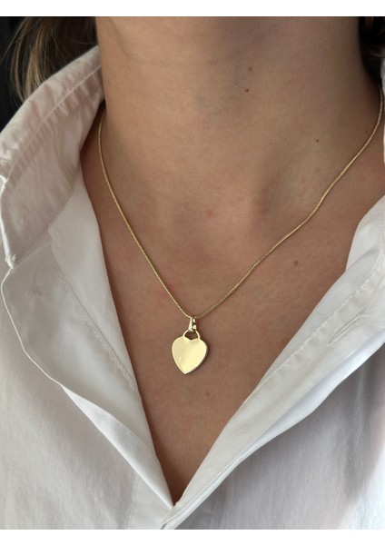 Gold Renk Çelik Kolye