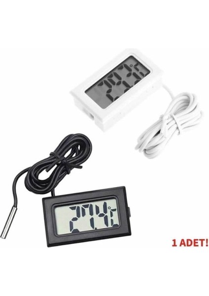 Sıcaklık Isı Termometresi Mini Dijital Isı Ölçer Ntc Sensör -50C 110C Buzdolabı Akvaryum Oda Depo