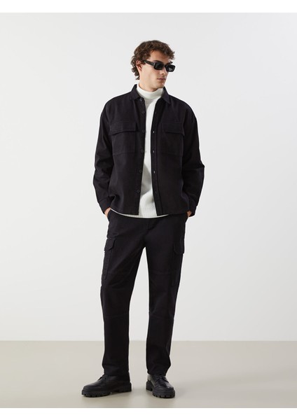 Yeni Sezon Rahat Kalıp Gabardin Erkek Kargo Pantolon