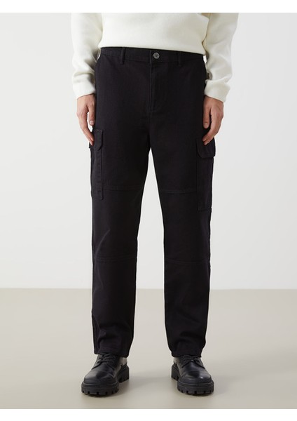 Yeni Sezon Rahat Kalıp Gabardin Erkek Kargo Pantolon modelleri