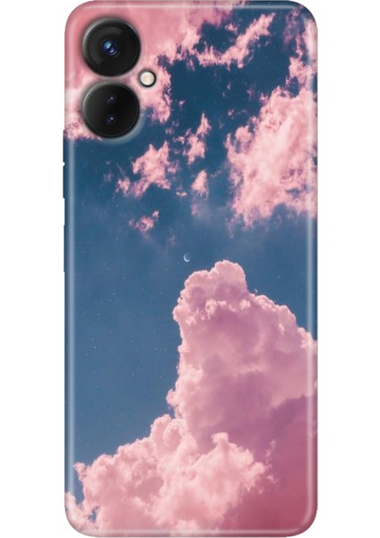 Tecno Camon 19 Neo Kılıf (CH6I) Uyumlu Desenli Silikon Pembe Bulut