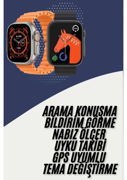 Akıllı Saat Kordon Hediyeli Güçlü Batarya Kapasiteli Titreşimli Bildirim Görme Unisex fiyatları