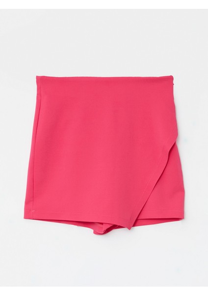 Yeni Sezon Kadın Beli Fermuarlı Düz Şort Etek indirimleri