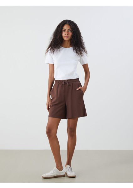 Yeni Sezon Beli Lastikli Kadın Şort