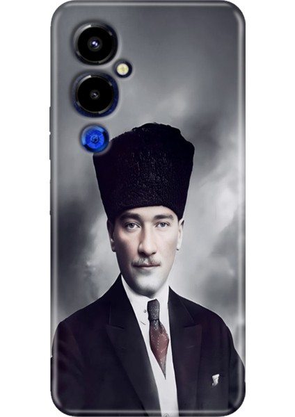 Tecno Pova 4 Pro Kılıf Renkli Temalı Pova 4 Pro Silikon Atatürk