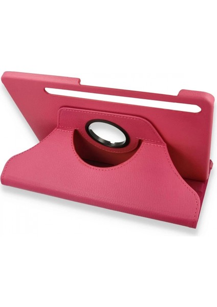 Samsung Galaxy X800 Tab S8 Plus 12.4 Kılıf 360 Tablet Deri Kılıf - Pembe