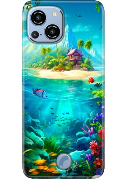 Reeder S23 Pro Max Kılıf Desenli Kapak Baskı Uv Island