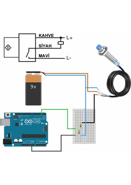 LJ12A3-4-Z/BX Endüktif 4mm Metal Algılayıcı Sensör Npn No Temassız Proximity 3 Telli Dc 6V-36V