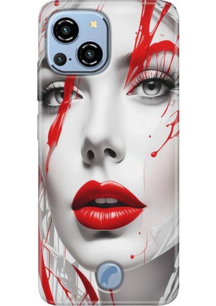 Reeder S23 Pro Max Kılıf Desenli Kapak Baskı Uv Lady