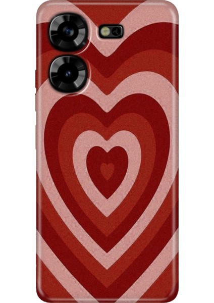 Tecno Pova 5 Kılıf Renkli Esnek Silikon Mat Kalp