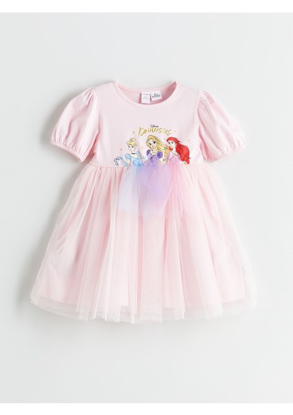 Yeni Sezon Cinderella Aurora ve Ariel Baskılı Kız Çocuk Elbise
