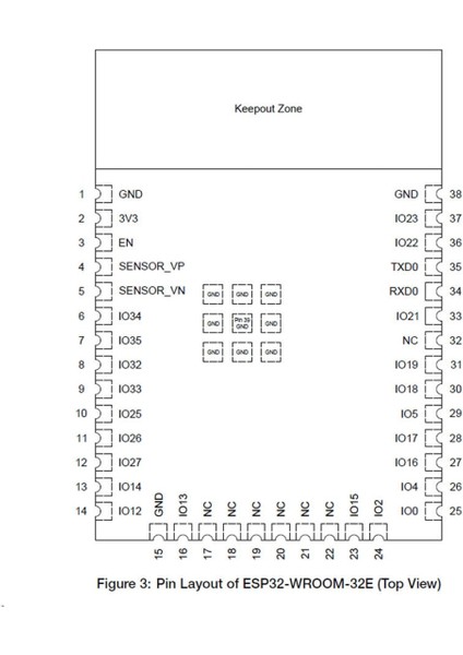 ESP32-WROOM-32E Wifi ve Bluetooth Modül Pcb Anten 4mb Flash 32BIT