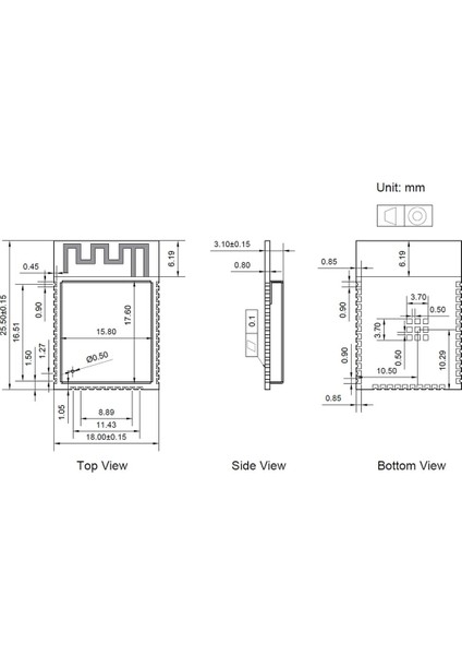ESP32-WROOM-32E Wifi ve Bluetooth Modül Pcb Anten 4mb Flash 32BIT