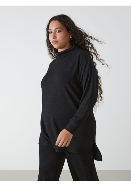 Yeni Sezon Dik Yaka Desenli Oversize Kadın Tunik fiyatları