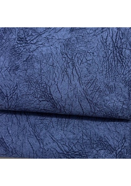 Kaymaz Tabanlı Lüks Kadife Koltuk Kanepe Çekyat Örtüsü - Konforlu İndigo Damar Desenli 170x210 Cm