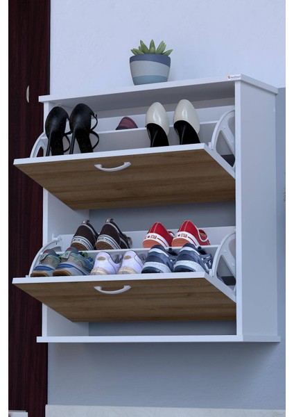 Umay Asma (72 Cm) Ayakkabılık 2 Düşer Kapaklı 4 Raflı (5 Farklı Renk Seçeneği) fiyatları