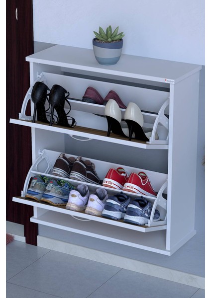 Umay Asma (72 Cm) Ayakkabılık 2 Düşer Kapaklı 4 Raflı (5 Farklı Renk Seçeneği) modelleri