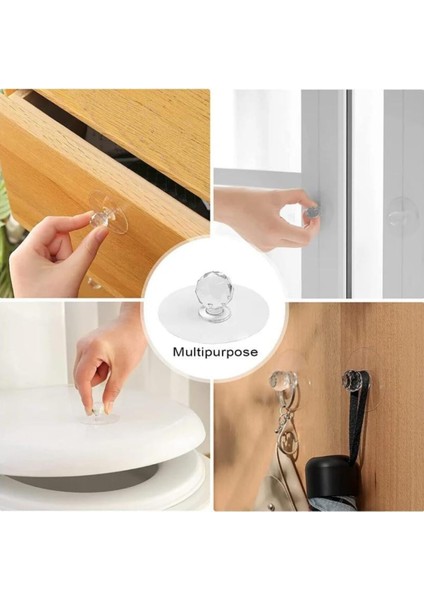 1 Adet Çok Amaçlı Kristal Topuz Kendinden Yapışkanlı Çekmece Kulpu Yapışkanlı (1 Adet)