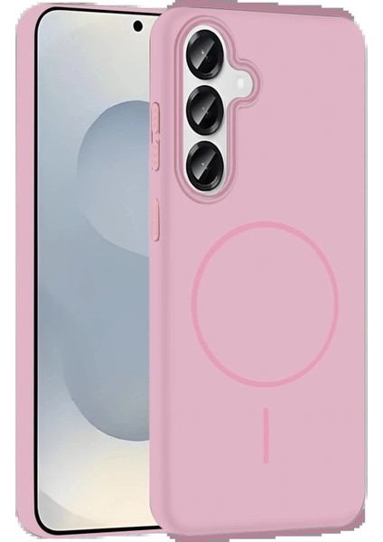 Samsung Galaxy S23 Fe Broş Magsafe Kapak - Pembe