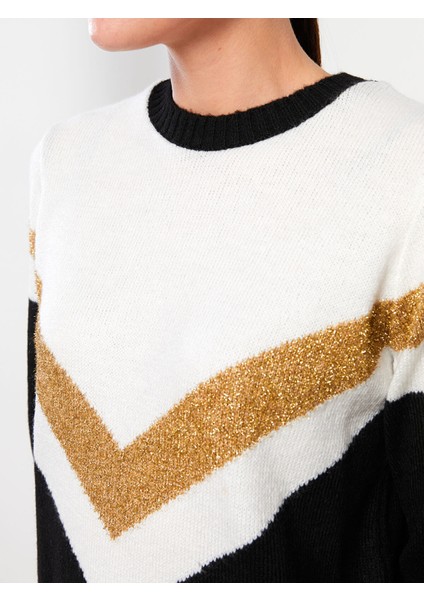 Yeni Sezon Bisiklet Yaka Renk Bloklu Uzun Kollu Kadın Triko Tunik fırsatları