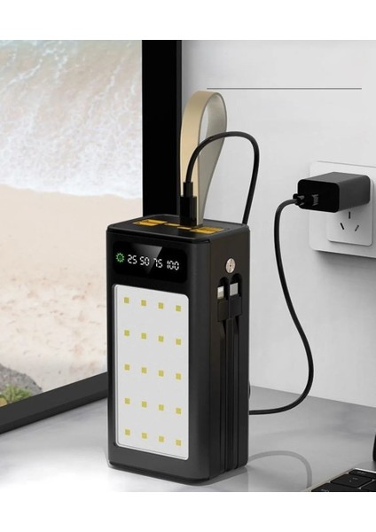 Pw-85 30000 Mah LCD Gösterge 4xusb Dahili Lightning Type-C, Mikro Powerbank