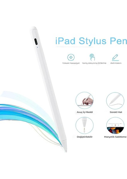 Apple iPad ve iPad Pro Uyumlu Dokunmatik Yazı Kalemi (Avuç Içi Red Özelliği) fiyatları