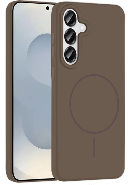 Samsung Galaxy S23 Fe Kılıf Jully Magsafe Kapak - Kahverengi
