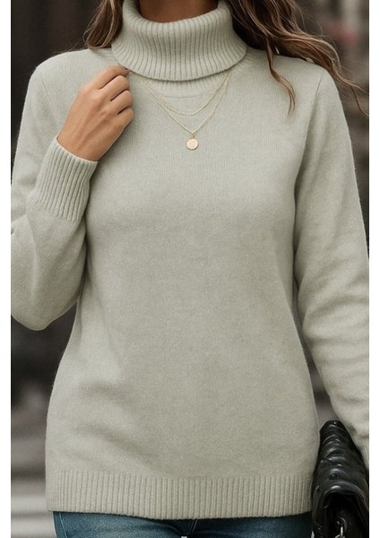 Kadın Uzun Kollu Balıkçı Yaka Triko Bluz fiyatları