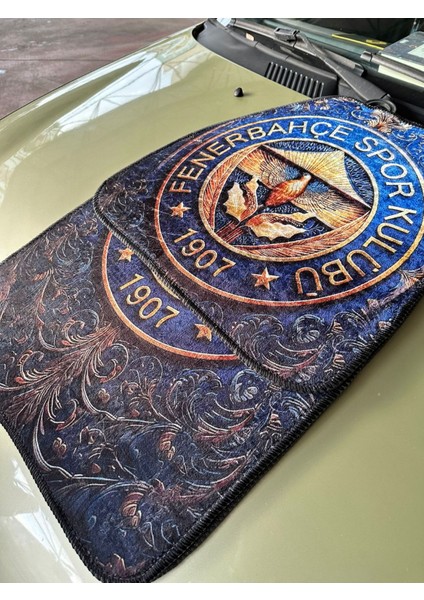 Lacivert-Sarı Temalı, Sanatsal Baskılı Fenerbahçe Oto Dekor Paspas modelleri