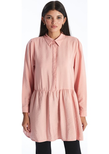 Yeni Sezon Kadın Gömlek Yaka Düz Tunik