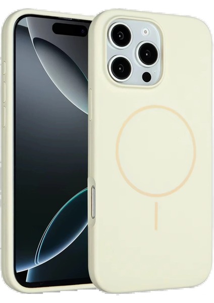iPhone 16 Pro Kılıf Jully Magsafe Kapak - Bej