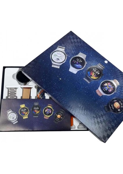 Unısex Yuvarlak Ekranlı 7 Kordonlu Akıllı Saat GPS Destekli Çoklu Kordon Seçeneği modelleri