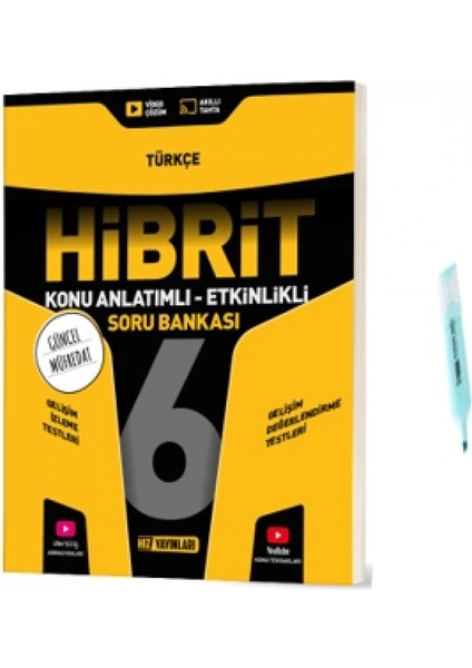 6.sınıf Hibrit Türkçe Konu Anlatımlı Etkinlikli Soru Bankası (Yeni Müfredat)