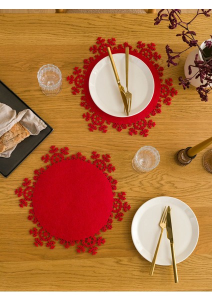 Yeni Sezon Kar Tanesi Desenli 2'li Amerikan Servis 30X30 cm fırsatları