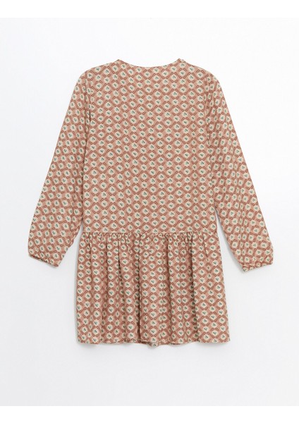 Yeni Sezon Bisiklet Yaka Çiçekli Kız Çocuk Elbise indirimleri