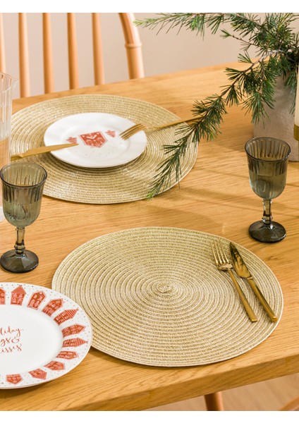 Yeni Sezon Düz Yuvarlak Amerikan Servis 38X38 cm