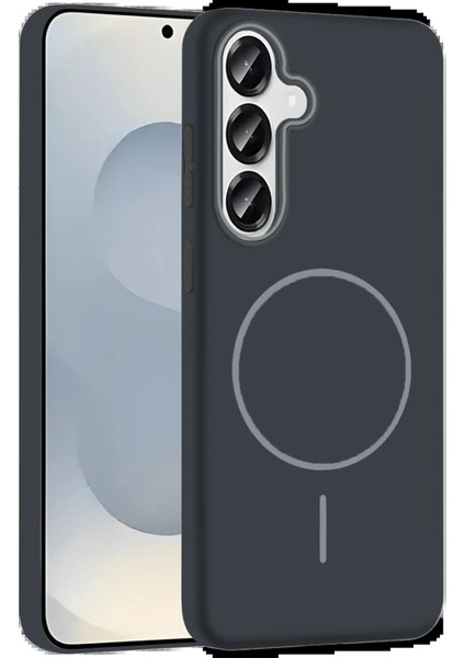 Samsung Galaxy S23 Fe Broş Magsafe Kapak - Füme